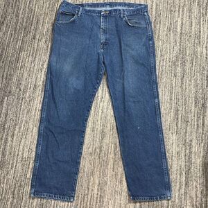 VTG Wrangler Mens‎ 42x32 Straight Leg Denim Jeans Blue Medium Wash 100% Cotton